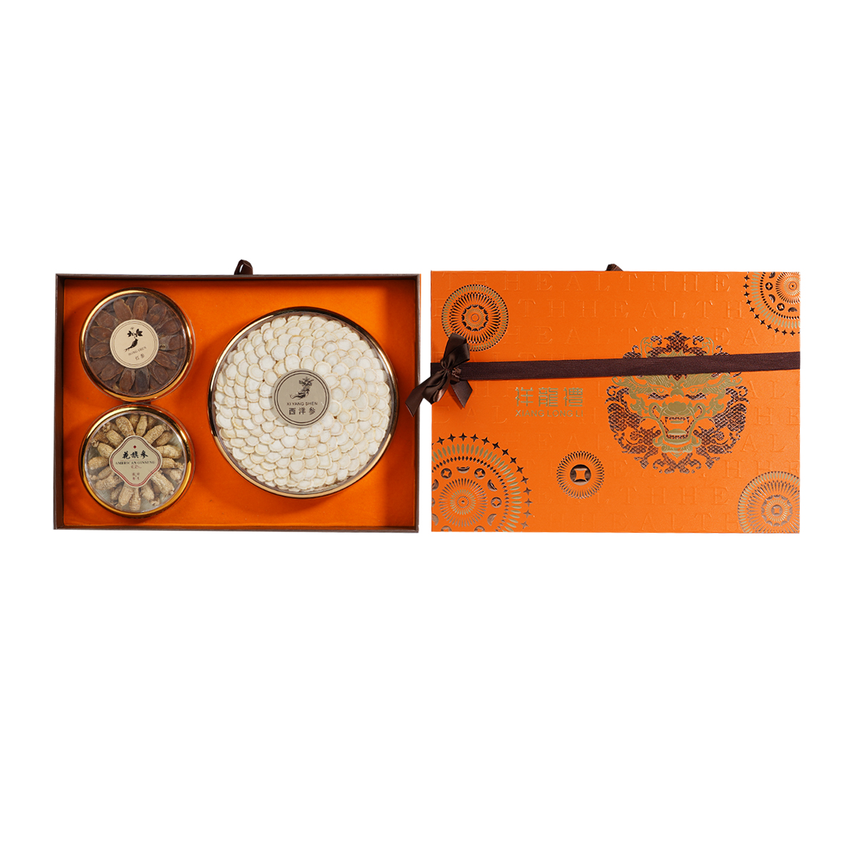 西洋参花旗参红参三拼礼盒